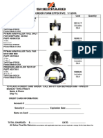 Parts Order Form Effective: 1/1/2016: Includes S&H