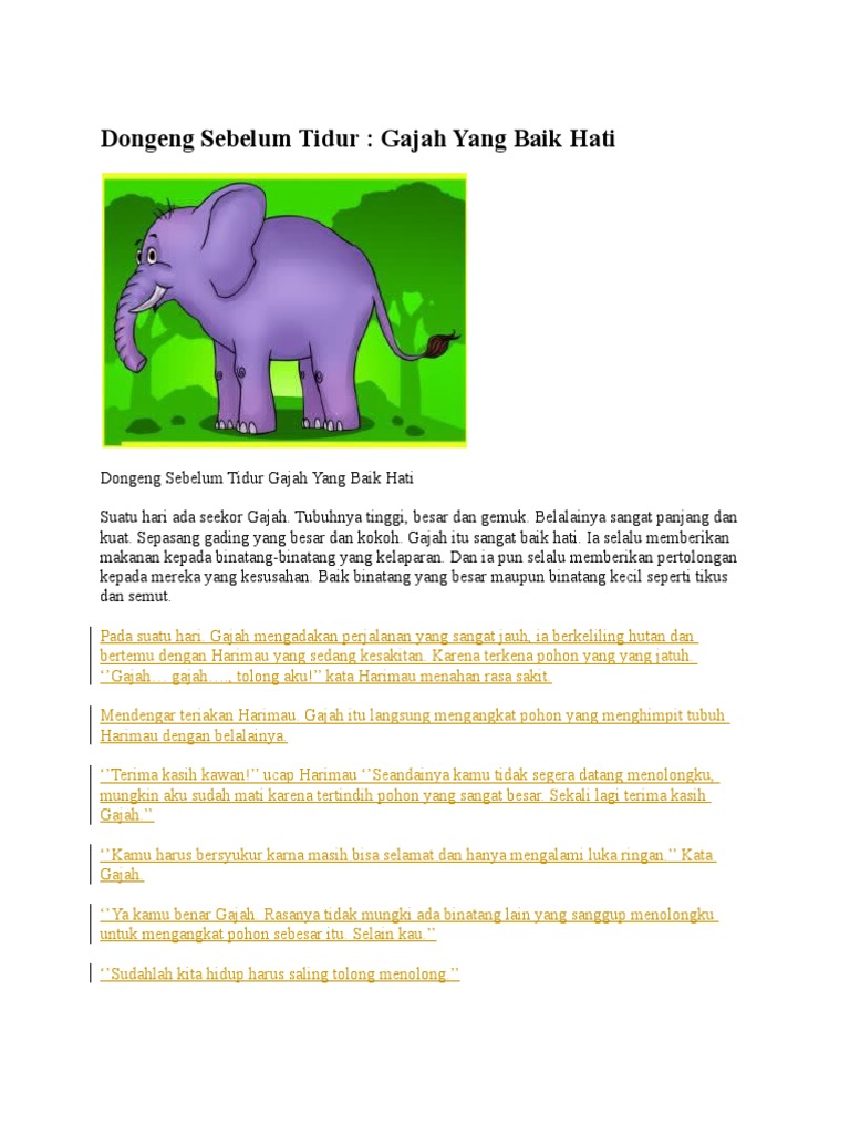 Unduh 50 Gambar Fabel Gajah Yang Baik Hati Terbaru HD