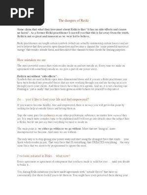 The Dangers Of Reiki Chakra Reiki