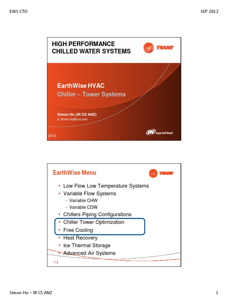 High Performance Chilled Water Systems: Earthwise Hvac | PDF | Air ...