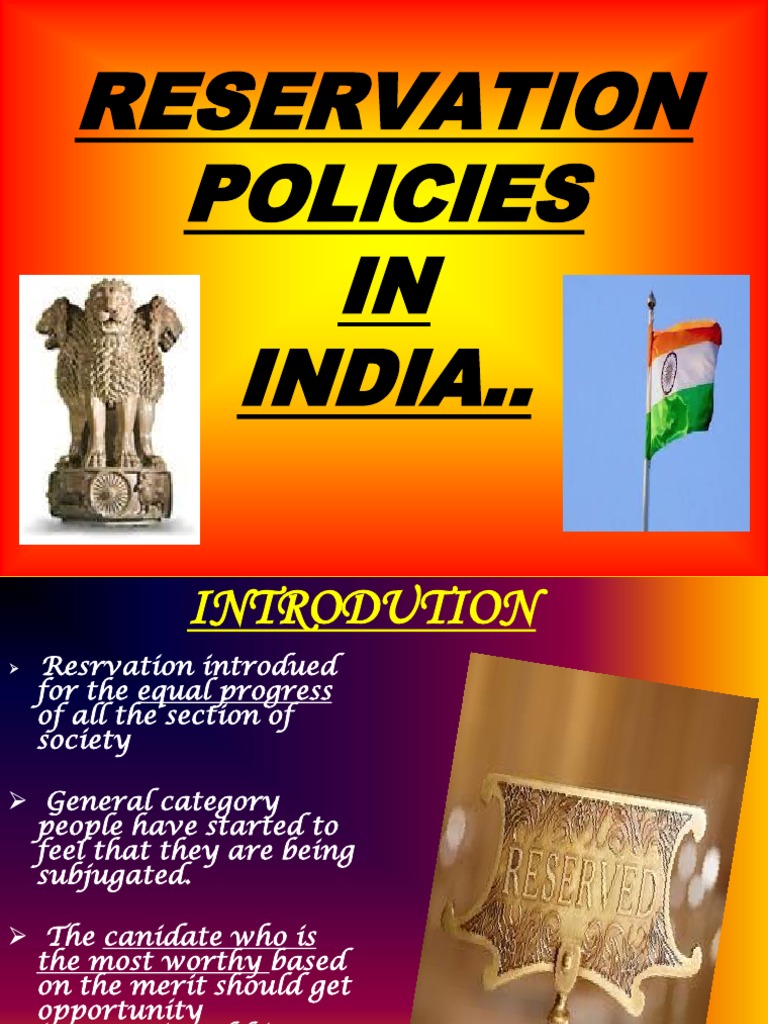 Reservation Policies IN India. | PDF | Social Inequality ...