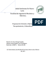 UANL FIME Programación orientada a objetos Encapsulamiento y polimorfismo