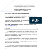 Reflexiones Sobre Las Posibilidades de Manejo de Los Vacíos Urbanos, Chaco - Godoy