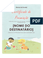 Certificado de Premiacao