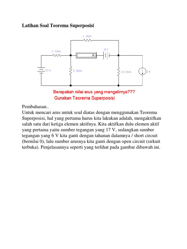 Latihan Soal Teorema Superposisi