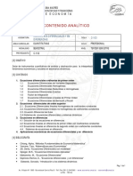 Contenido Analítico: Ecuaciones Diferenciales Y en Diferencias C-103