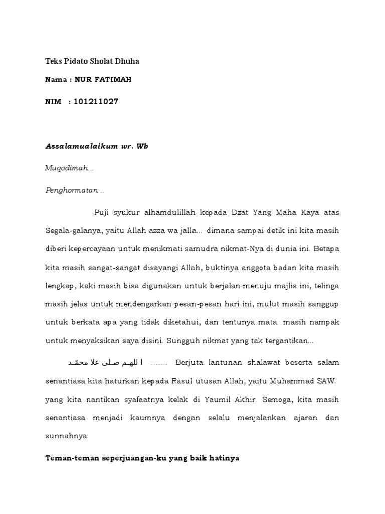 Kumpulan Teks Pidato Tentang Sholat Kumpulan Referensi Teks Pidato