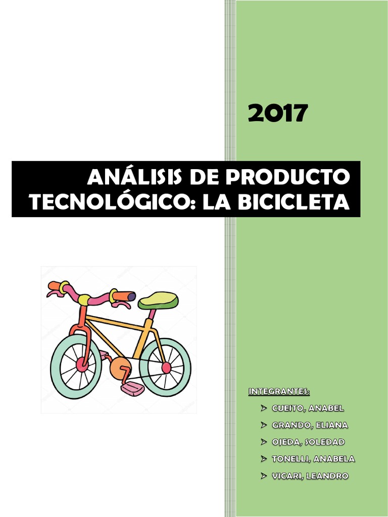 Analisis de Producto Tecnologico La Bici | PDF | Tecnología de vehículos |  Bienes manufacturados