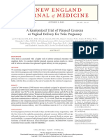 A Randomized Trial of Planned Caesarean or Vaginal Delivery for Twin Pregnancy