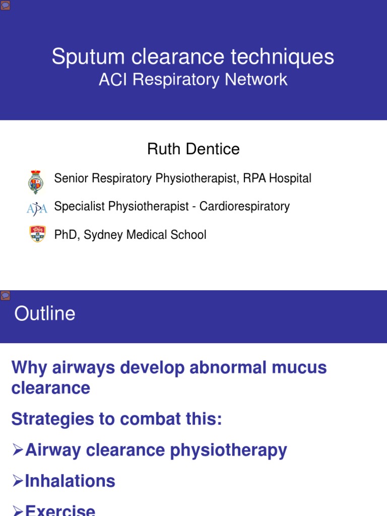 Acbt Penting Dentice Sputum Clearance | PDF | Asthma | Chronic ...