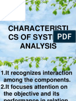 Characteristics of Systems Analysis