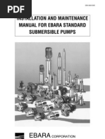 Installation and Maintenance Manual (Ebara Submersible Pump)