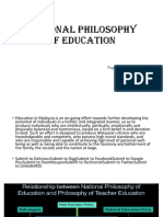 National Philosophy of Education: Prepared By: Yusnitha Merang