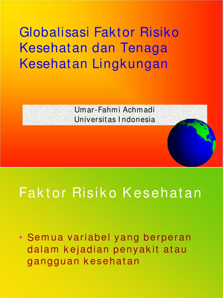 EHSA Dan Globalisasi Risiko Kesehatan | PDF | Virus | Avian Influenza