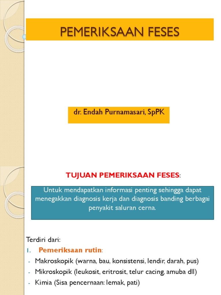 Analisis Mikroskopis Feses untuk Diagnosis | PDF