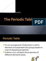 The Periodic Table: The Study of Elements