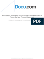 Principles of Accounting and Finance Acc1000 Principles of Accounting and Finance Cheatsheet