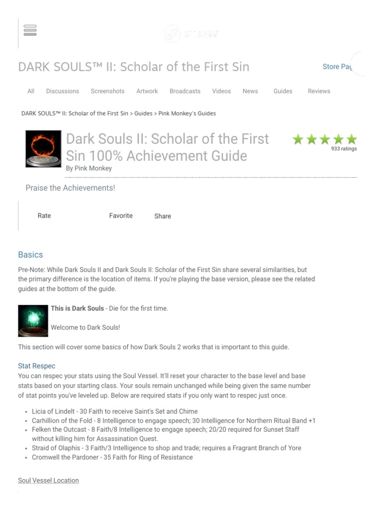 Steam Community - Guide - Dark Souls II - Scholar of The First Sin 100% ...