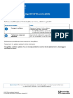 Syllabus Update: Cambridge IGCSE Chemistry (0620) For Examination in 2019