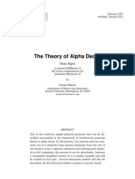 The Theory of Alpha Decay: Term Paper