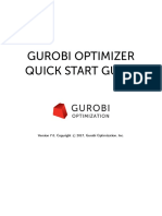 Gurobi Optimizer Quick Start Guide