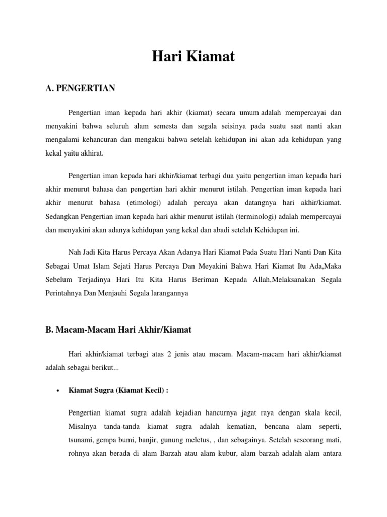 Hari Kiamat Pdf