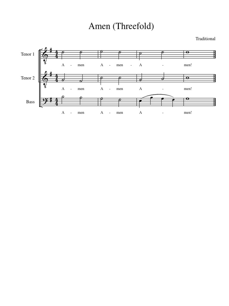 Amen (Threefold) TTBB | PDF