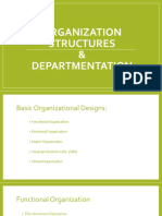 Departmentation in Organizational Structure