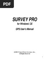 Survey Pro: For Windows CE GPS User's Manual