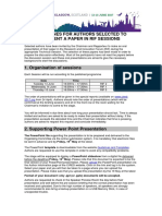 Guidelines for Authors Selected to Present a Paper in Rif Sessions