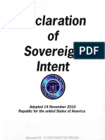Declaration of Sovereign Intent - Proclamation of Claim and Interest