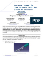 Design and Development of Screw Feeder