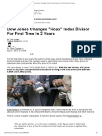 Dow Jones Changes _Hoax_ Index Divisor for First Time in 2 Years