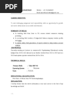 To Seek Challenging Assignment and Responsibility, With An Opportunity For Growth and Career Advancement As Successful Achievements