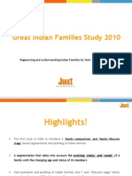 Juxt Indian Families by Lifecycle Stage Segmentation Study 2010