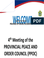 4 Meeting of The Provincial Peace and Order Council (Ppoc) : Province of Davao Occidental