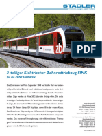 388.42 49 45 - STADLER (2009), ZENTRALBAHN 3-Teiliger Elektrischer Zahnradtriebzug FINK