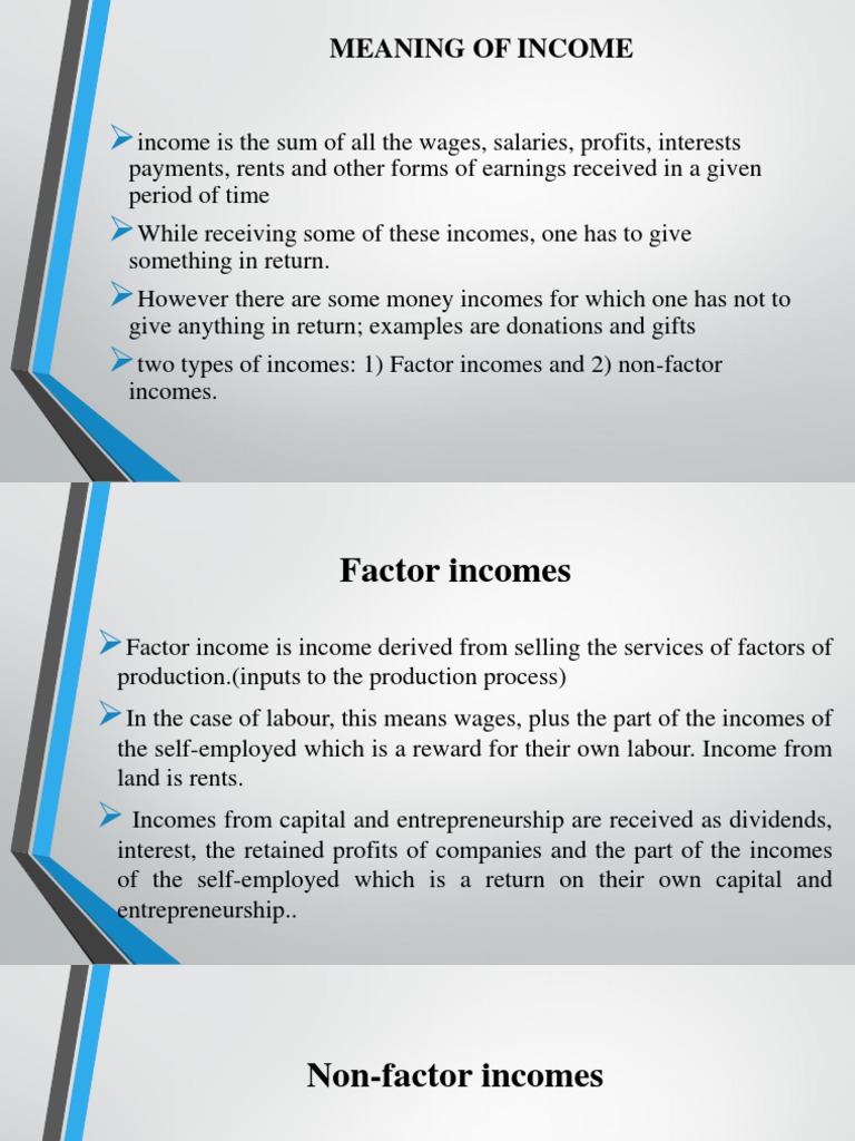 What is factor income? Definition and examples - Market Business News