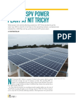 100 KWP SPV Power Plant at Nit Trichy: Re Feature