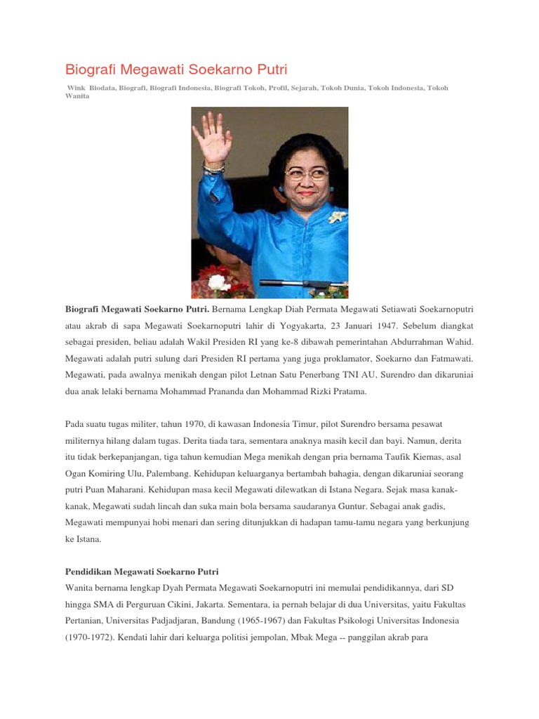 Biografi Megawati Soekarno Putri