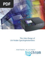 The Libra Range of UV/Visible Spectrophotometers: Partners in Science