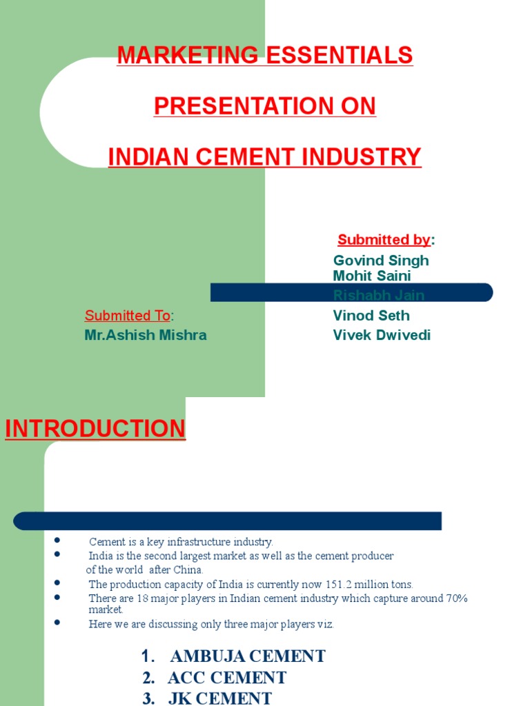 Indian Cement Industry Overview 2025 | PDF | Marketing | Cement