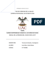 Caries Enfermedad Comun en Los Niños de Nivel Inicial de La Poblacion Del Cusco en El 2017