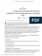 12 principios de un médico de 105 años para una larga vida