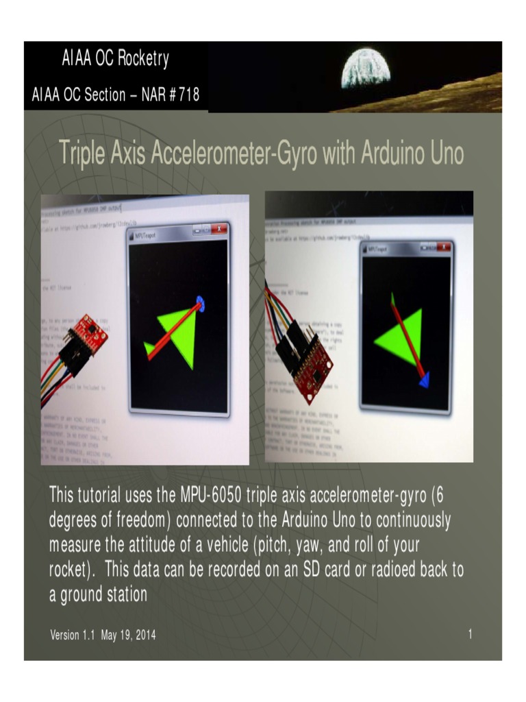 Tutorial - Triple Axis Accelerometer-Gyro | PDF | Arduino | Zip (File ...
