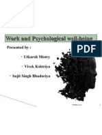 Work and Psychological Well-Being