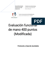 Protocolo Evaluacion Funcional de Mano