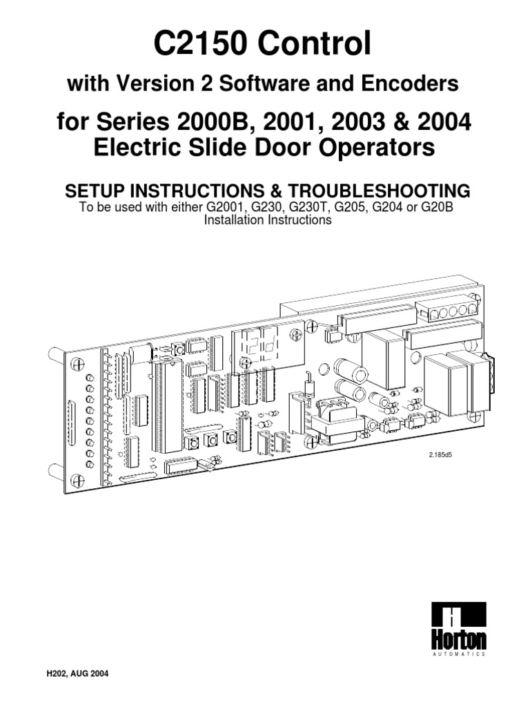 Manual Tarjeta c2150 Horton PDF Power Supply Switch