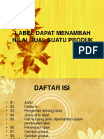 Label Dapat Menambah Nilai Jual Suatu Produk