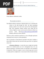 The Invariance of Spacetime Interval